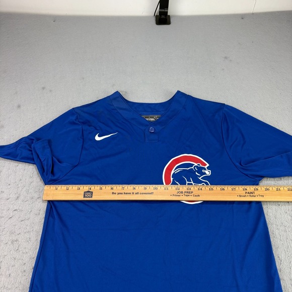 Chicago Cubs Nike Jersey Mens Small Blue One Button Baseball MLB - Picture 4 of 9